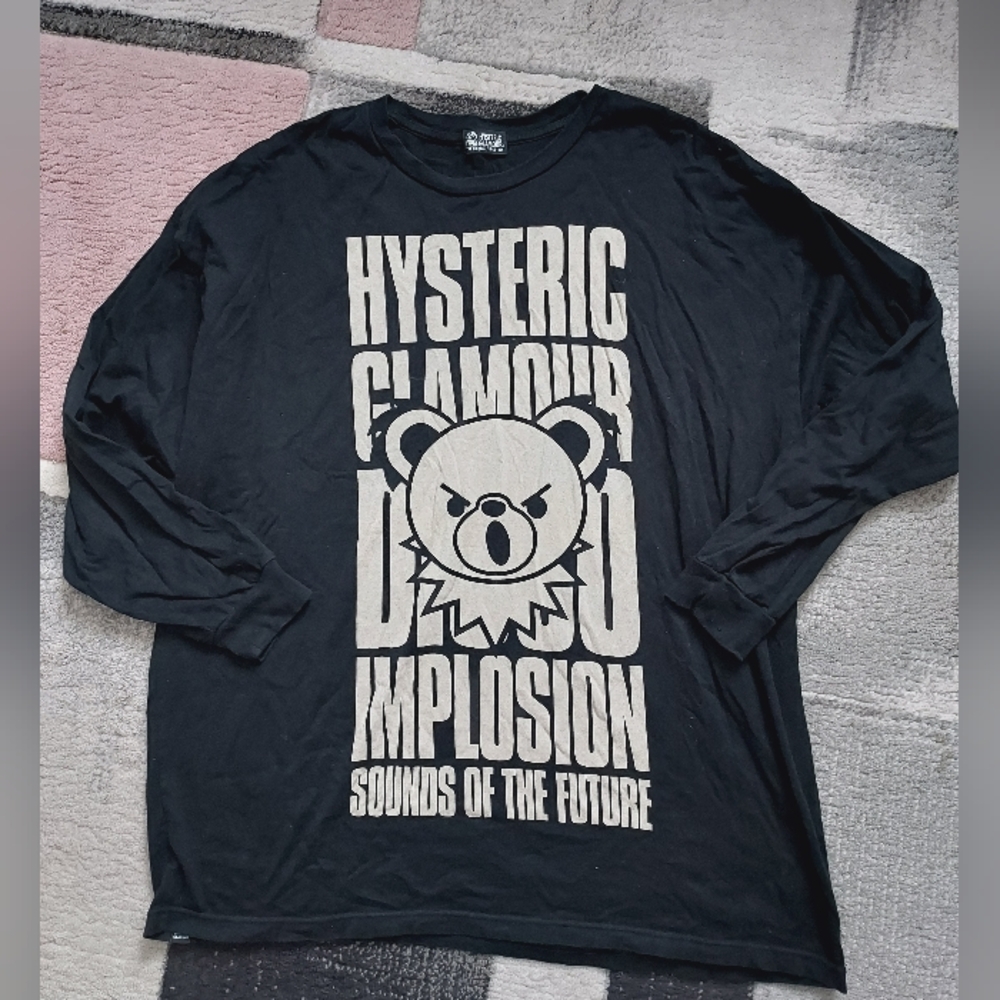 Hysteric Glamour Black Long Sleeve Tee top dress with Graphic Print - Picture 2 of 11